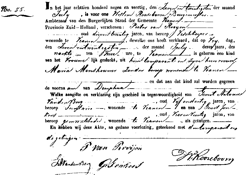 18490726 geb akte 55 Dimphna dv P v Rooijen - M Monshouwer